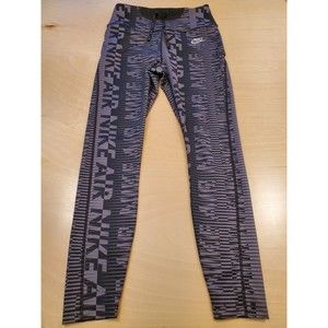 Women's Nike Air Running Epic Fast Tight 7/8 leggings in black print logo